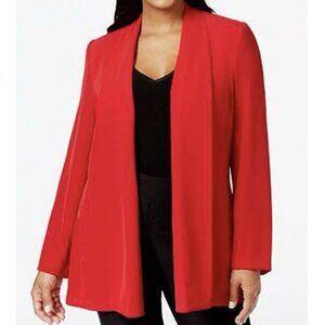 Calvin Klein Womens 2XL Red Jacket Open Front Chic Party Holiday